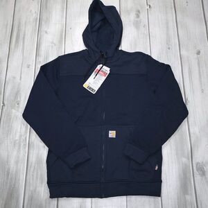 NEW Carhartt Flame-Resistant Rain Defender Relaxed Fit Hooded Fleece Jacket